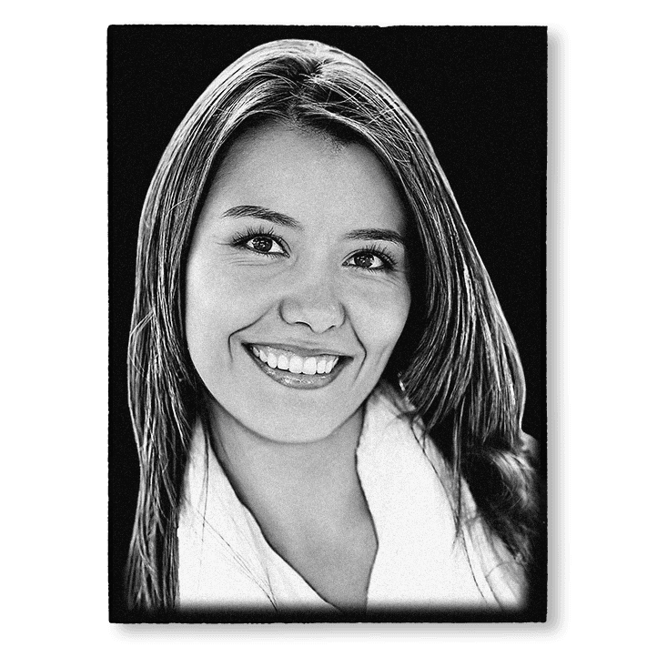 Portret na płytce granitowej o grubości 10mm