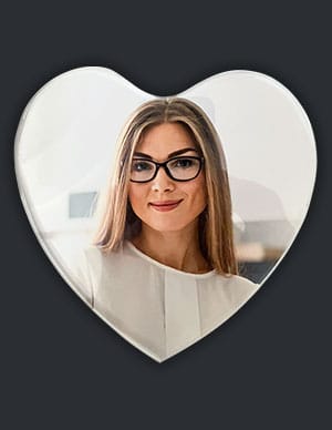 Fotografia w krysztale – serce Fotografia w krysztale - serce